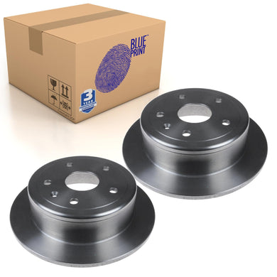 Pair of Rear Brake Disc Fits Daewoo Leganza OE 96219485 Blue Print ADG04371