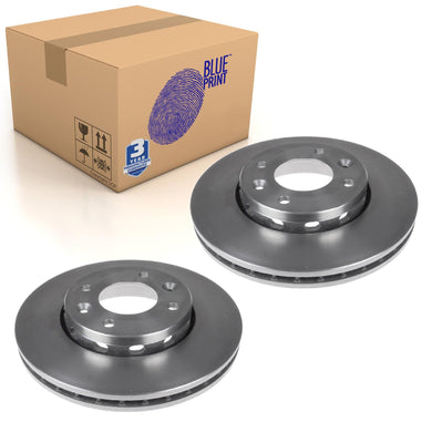 Pair of Front Brake Disc Fits KIA Carens II OE 0K2FA33251 Blue Print ADG04372