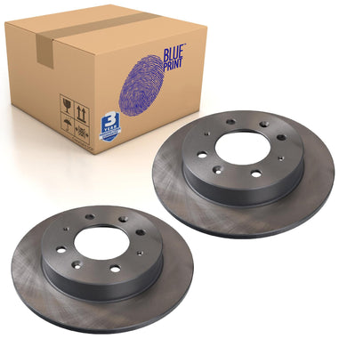 Pair of Rear Brake Disc Fits KIA Cerato OE 584112F100 Blue Print ADG04386