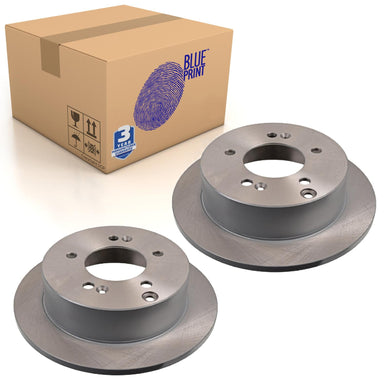 Pair of Rear Brake Disc Fits KIA Magentis Optima Sportage Blue Print ADG04387