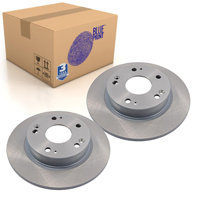 Pair of Rear Brake Disc Fits Honda Civic OE 42510SNEA00 Blue Print ADH243100