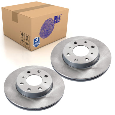 Pair of Front Brake Disc Fits Honda Fit OE 45251SAA901 Blue Print ADH243119