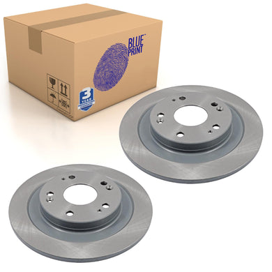 Pair of Rear Brake Disc Fits Honda Civic IX OE 42510TV0E01 Blue Print ADH243123