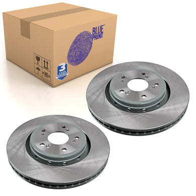 Pair of Front Brake Disc Fits Honda CR-V 4WD Blue Print ADH243125