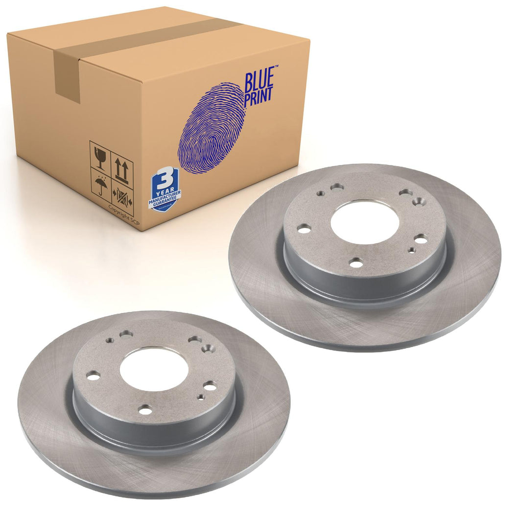 Pair of Rear Brake Disc Fits Honda OE 42510TBAA00 Blue Print ADH243137