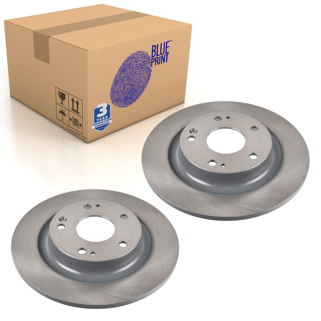 Pair of Rear Brake Disc Fits Honda OE 42510TGNG00 Blue Print ADH243138
