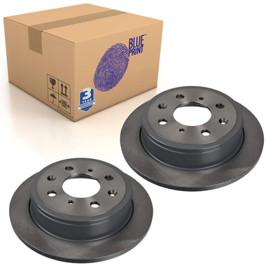 Pair of Rear Brake Disc Fits Rover Group Honda Accord CRX Ci Blue Print ADH24321
