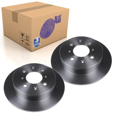 Pair of Rear Brake Disc Fits Honda City Civic CRX Fit Jazz Blue Print ADH24327