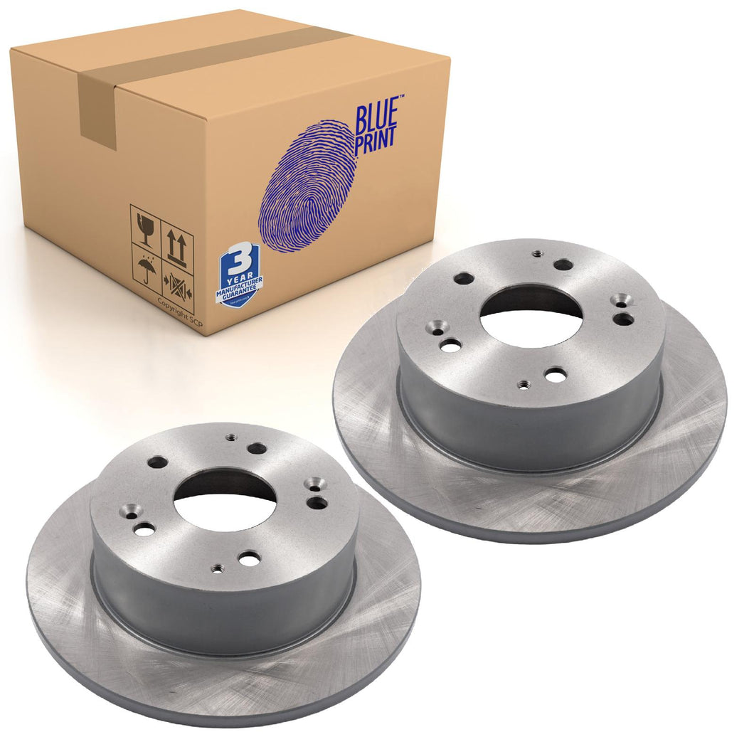 Pair of Rear Brake Disc Fits Honda Accord VI OE 42510S1AE20 Blue Print ADH24353
