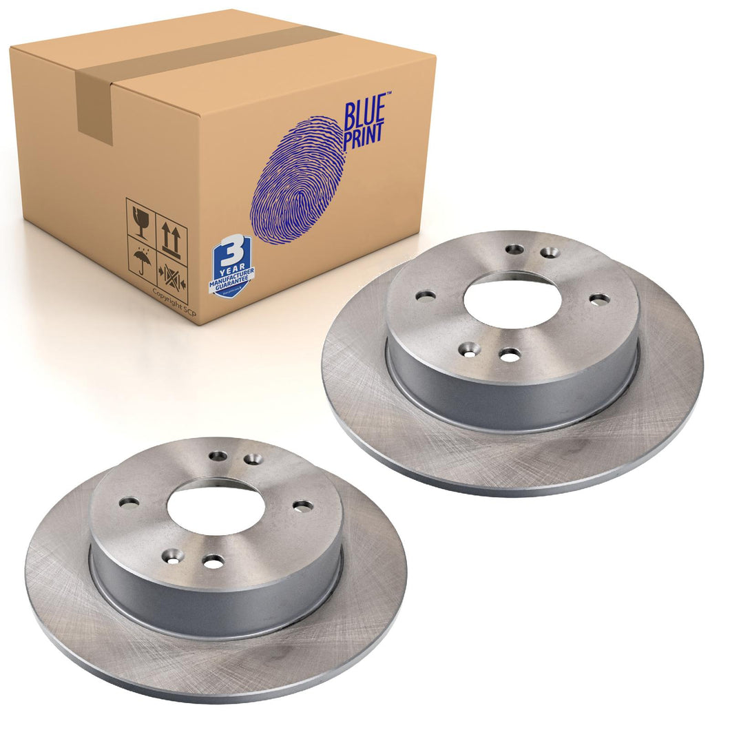 Pair of Rear Brake Disc Fits Honda Accord OE 42510S84A50 Blue Print ADH24361