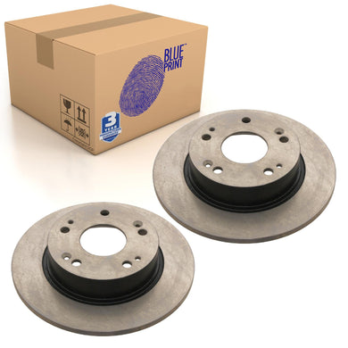 Pair of Rear Brake Disc Fits Honda Accord 4WD Blue Print ADH24378