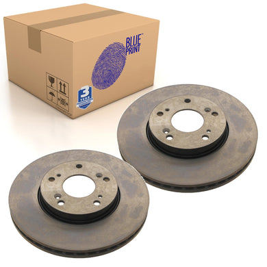 Pair of Front Brake Disc Fits Honda Accord OE 45251SEAE00 Blue Print ADH24384