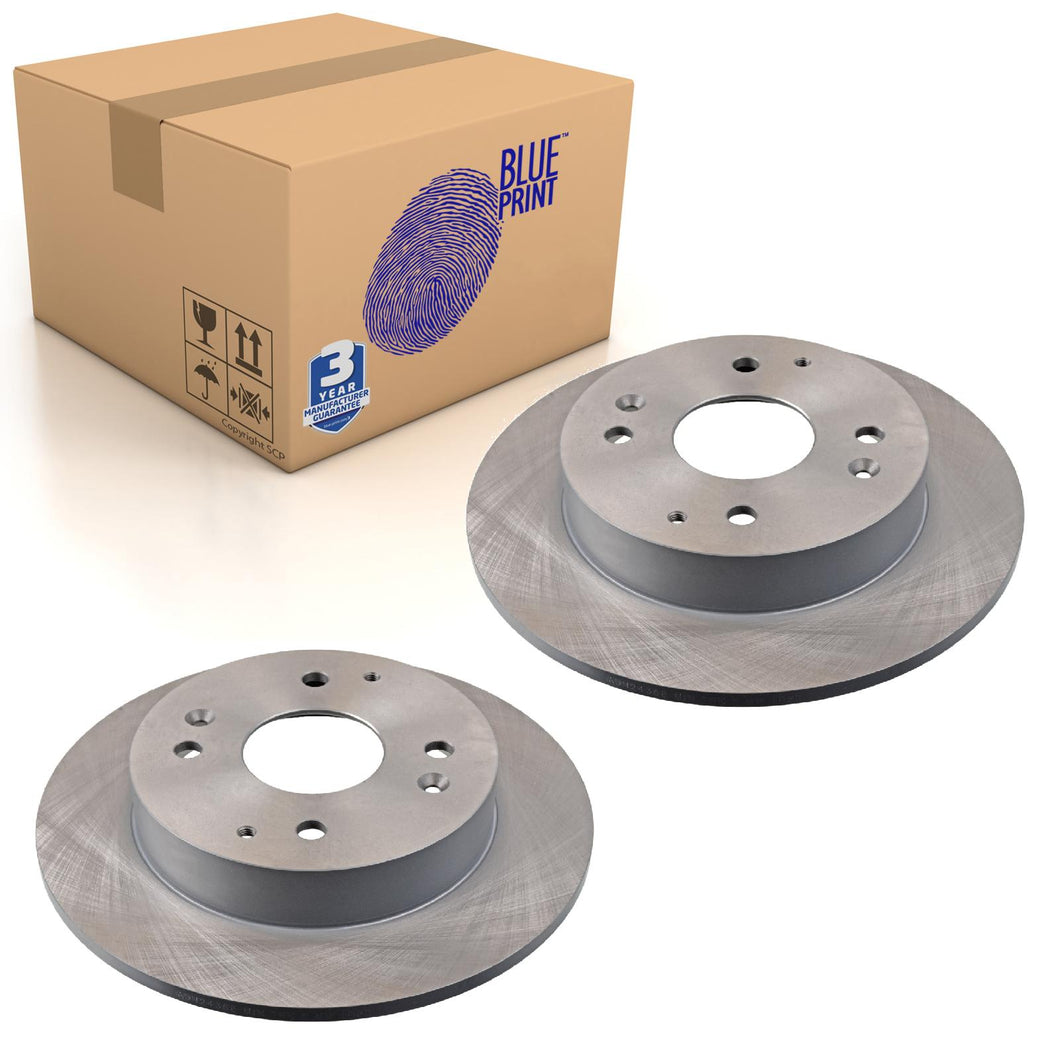 Pair of Rear Brake Disc Fits Honda Prelude V OE 42510S30900 Blue Print ADH24386