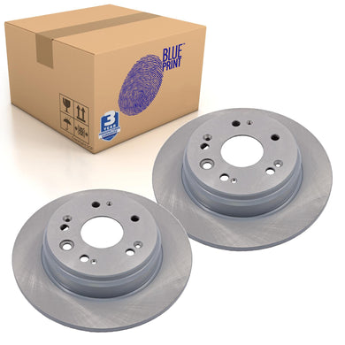 Pair of Rear Brake Disc Fits Honda CR-V 4WD Crossroad 4WD St Blue Print ADH24387