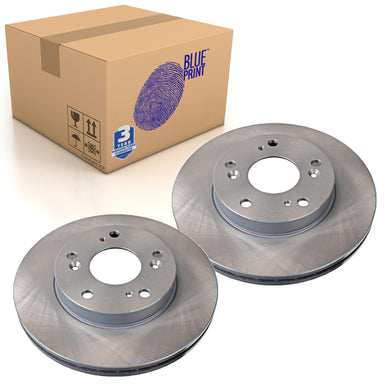 Pair of Front Brake Disc Fits Honda CR-Z Civic VIII Blue Print ADH24390