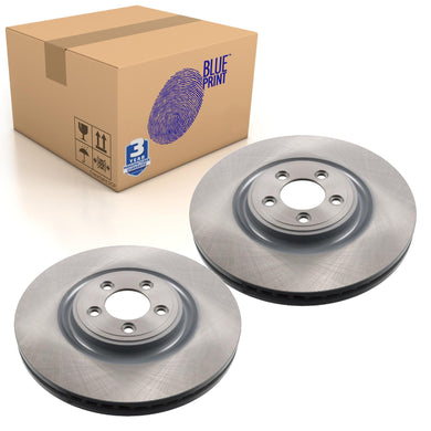Pair of Front Brake Disc Fits Jaguar F-Type S-Type XF Sport Blue Print ADJ134302