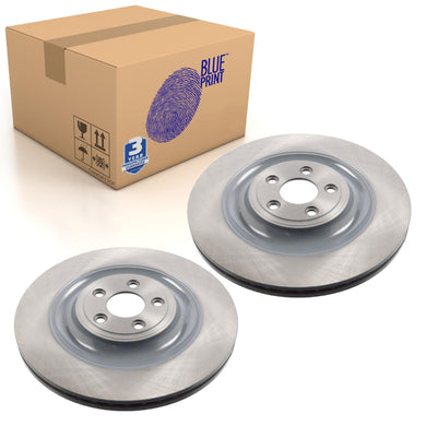 Pair of Rear Brake Disc Fits Jaguar XF XFR XJ XK XKR XKRS Blue Print ADJ134317