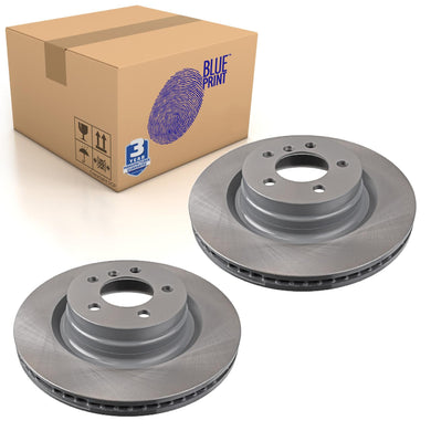 Pair of Front Brake Disc Fits Land Rover Range III Blue Print ADJ134320
