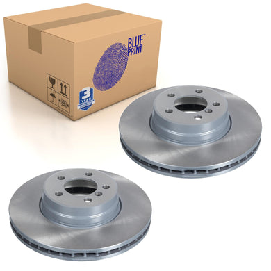 Pair of Front Brake Disc Fits Land Rover Range III Blue Print ADJ134321