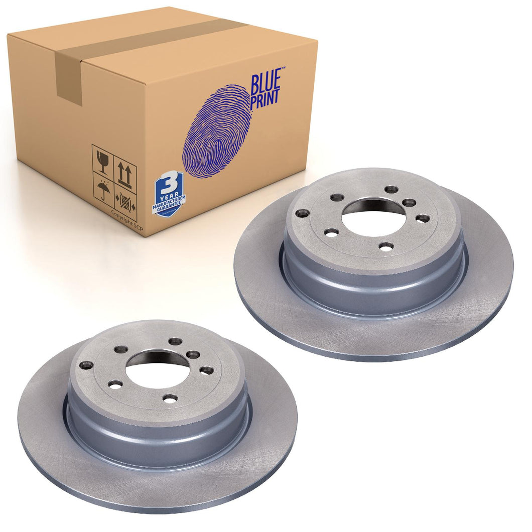 Pair of Rear Brake Disc Fits Land Rover Range III Blue Print ADJ134322