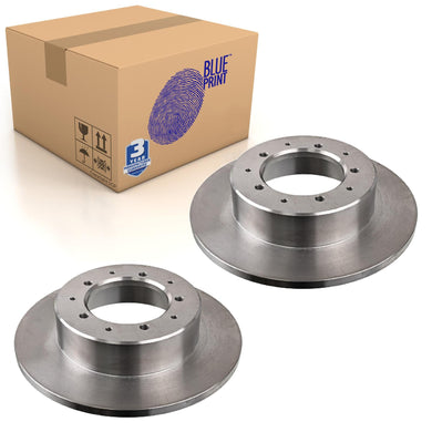 Pair of Rear Brake Disc Fits Land Rover Defender Discovery Blue Print ADJ134325