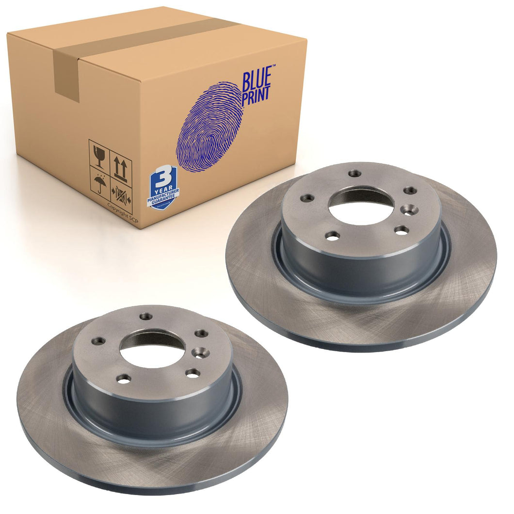 Pair of Rear Brake Disc Fits Land Rover Discovery Range II Blue Print ADJ134327