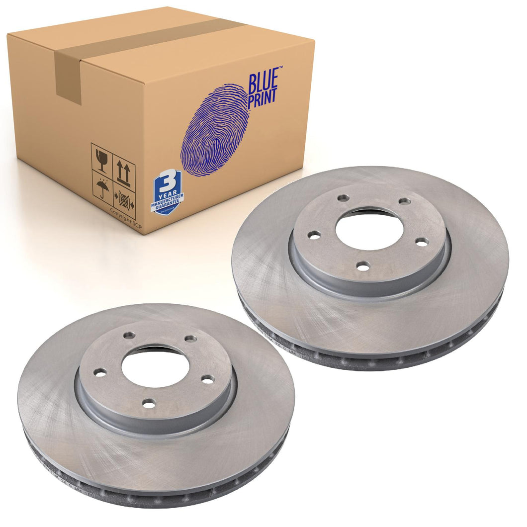 Pair of Front Brake Disc Fits Jaguar XK8 XKR OE C2C41249 Blue Print ADJ134346