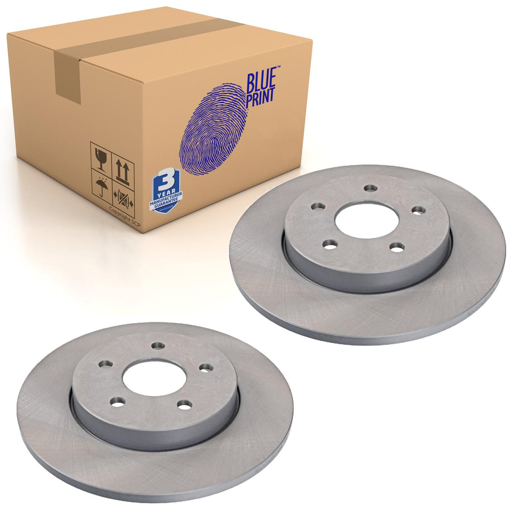 Pair of Rear Brake Disc Fits Jaguar X-Type Estate Blue Print ADJ134357