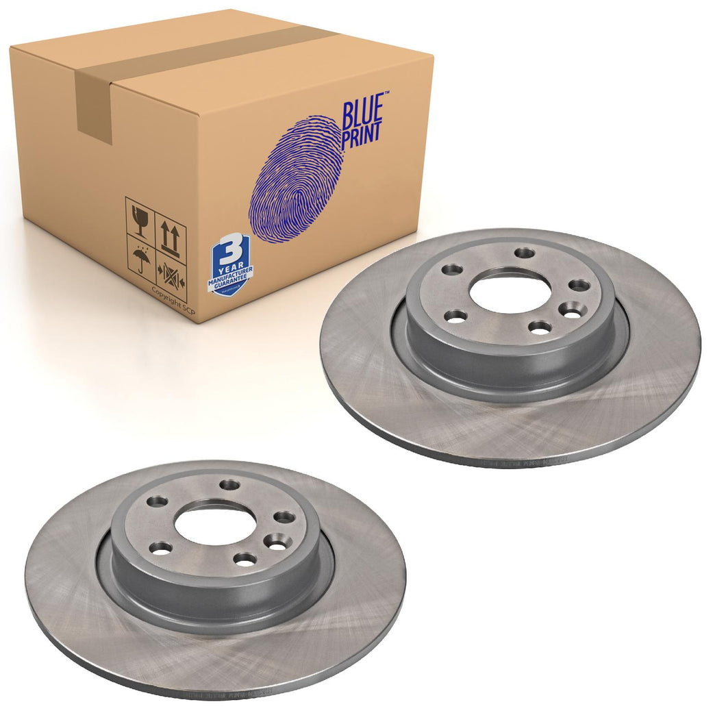 Pair of Rear Brake Disc Fits Land Rover Discovery Sport 4WD Blue Print ADJ134362