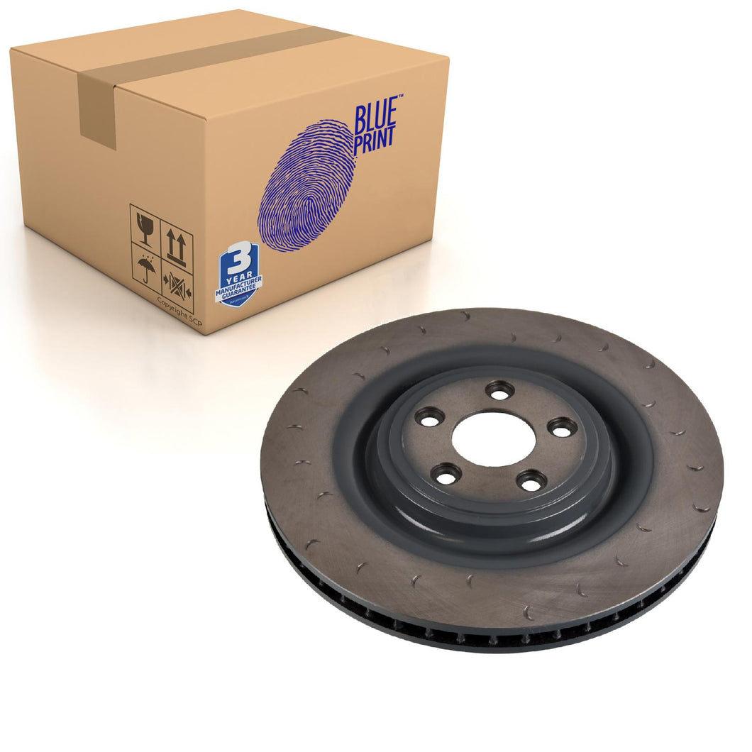 Rear Left Brake Disc Fits Jaguar OE C2P10563 Blue Print ADJ134375