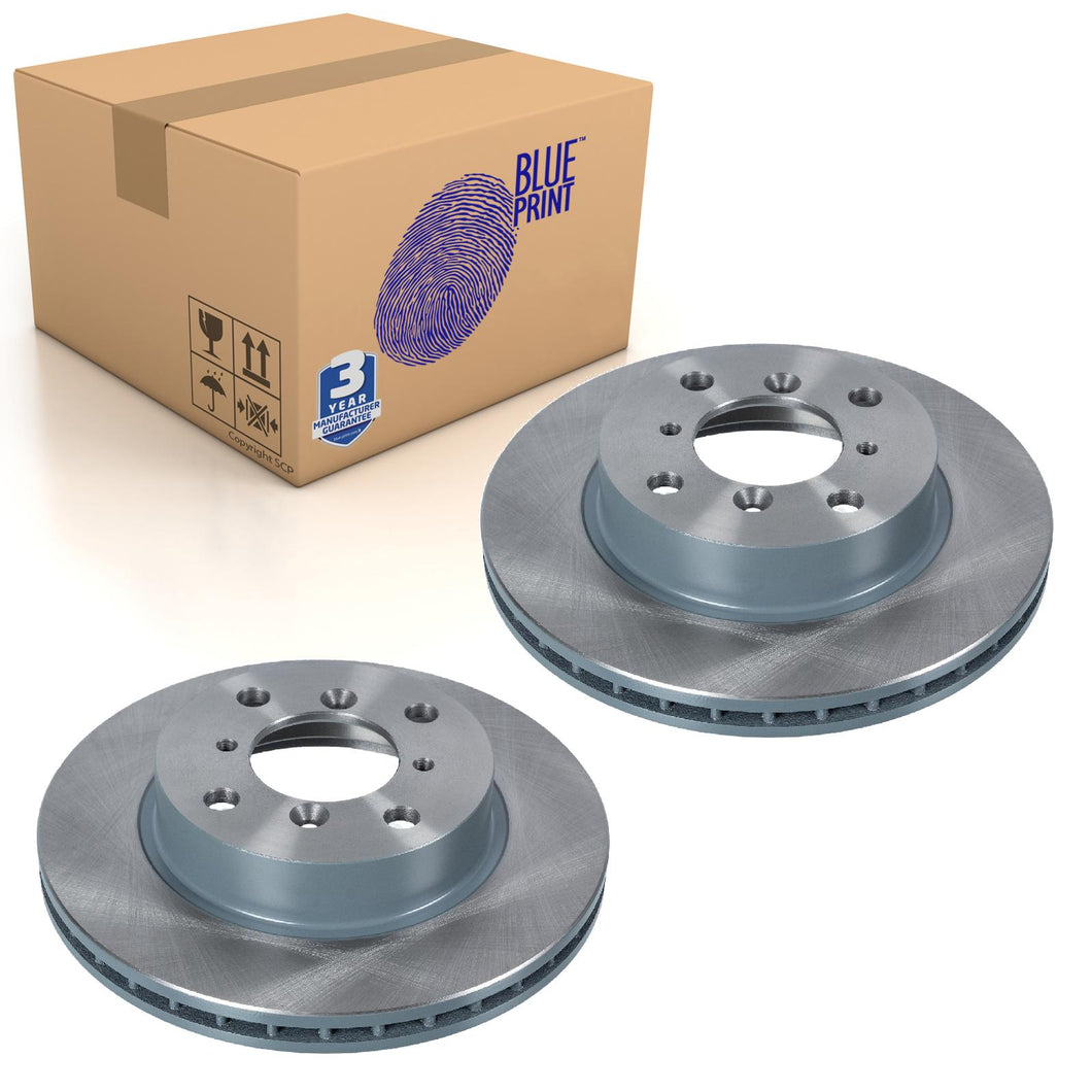 Pair of Front Brake Disc Fits Suzuki Baleno OE 5531161G02 Blue Print ADK84310