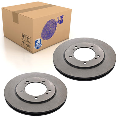 Pair of Front Brake Disc Fits Suzuki Grand Vitara Blue Print ADK84312