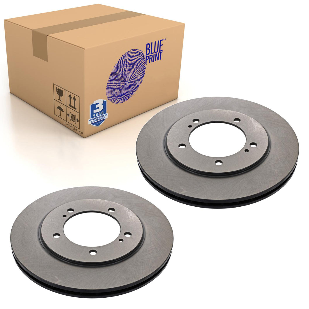 Pair of Front Brake Disc Fits Suzuki Grand Vitara Blue Print ADK84312