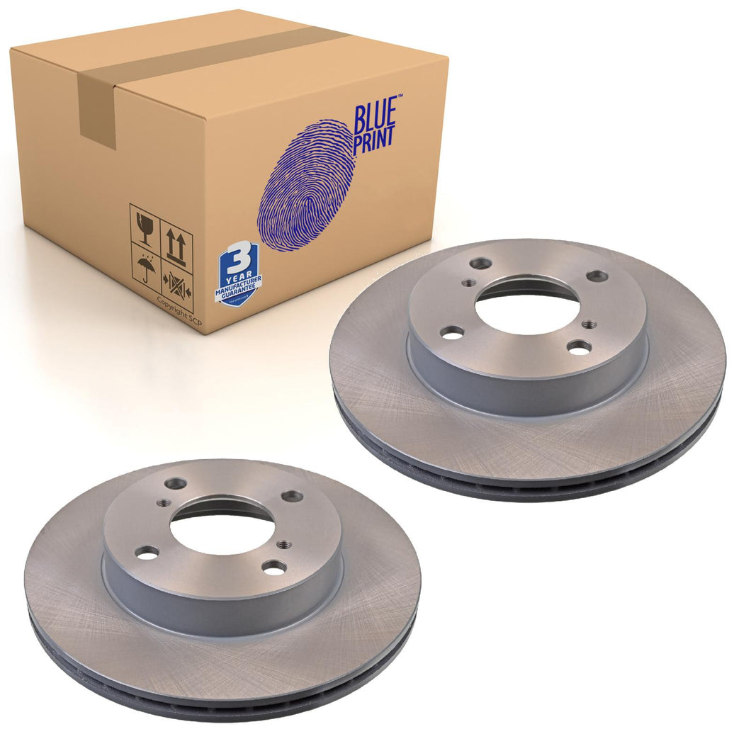 Pair of Front Brake Disc Fits Suzuki Super Carry Blue Print ADK84319