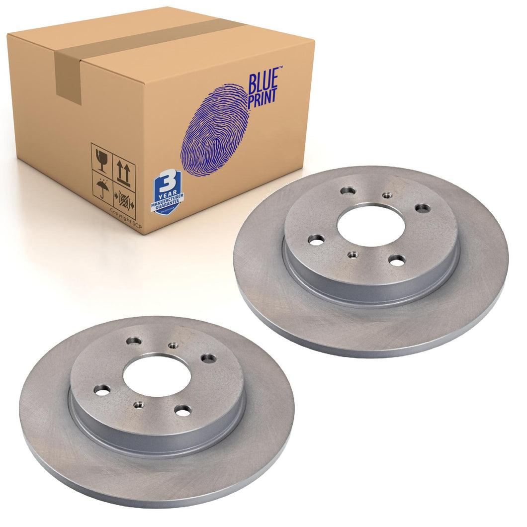 Pair of Rear Brake Disc Fits Suzuki Baleno OE 5561162G01 Blue Print ADK84323