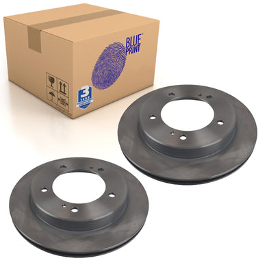Pair of Front Brake Disc Fits Suzuki Jimny Vitara Blue Print ADK84327