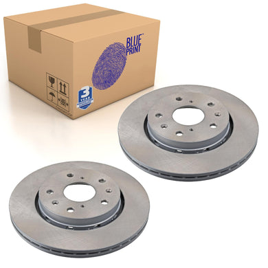 Pair of Front Brake Disc Fits Suzuki Swift OE 5531157K01 Blue Print ADK84330