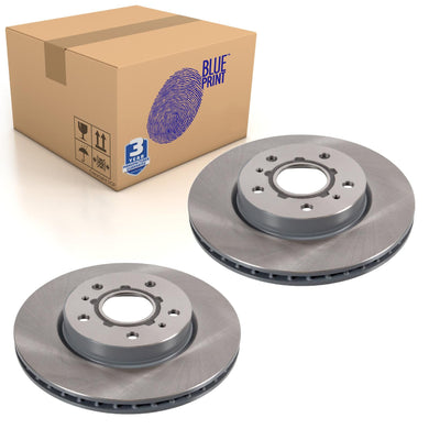 Pair of Front Brake Disc Fits Suzuki SX4 OE 5531180J02 Blue Print ADK84334