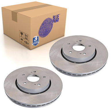 Pair of Front Brake Disc Fits Suzuki Kizashi OE 5531157L01 Blue Print ADK84337