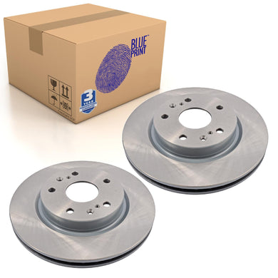 Pair of Front Brake Disc Fits Suzuki SX4 AWD Crossover S-Cro Blue Print ADK84346