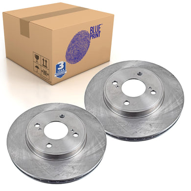 Pair of Front Brake Disc Fits Suzuki Baleno II Blue Print ADK84350