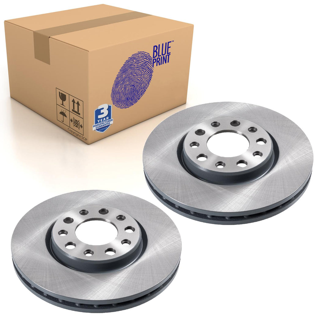 Pair of Front Brake Disc Fits Jeep Renegade FIAT 500 X 334 Blue Print ADL144313