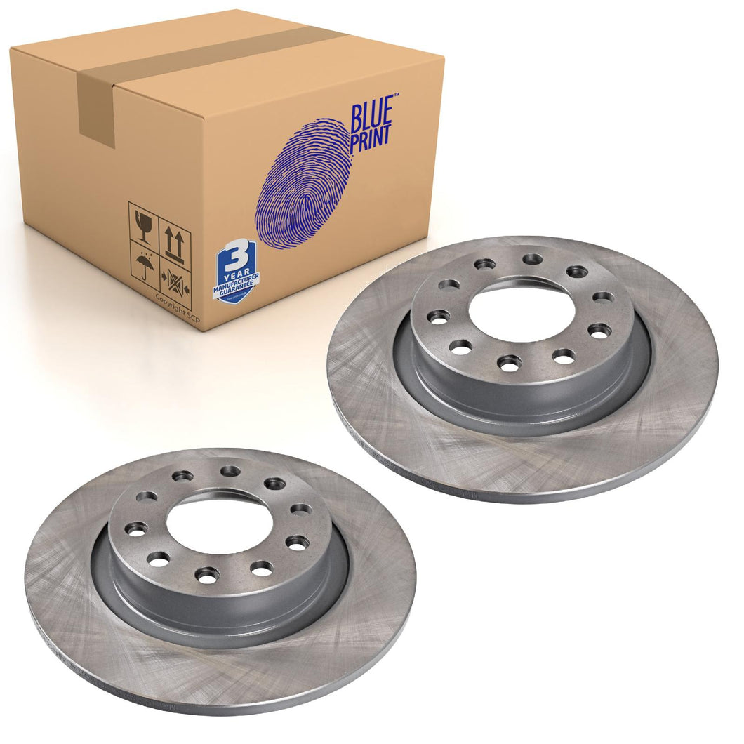 Pair of Rear Brake Disc Fits Alfa Romeo Giulietta Blue Print ADL144314