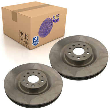Pair of Front Brake Disc Fits FIAT 500 L 199 Doblo Pratico Blue Print ADL144315
