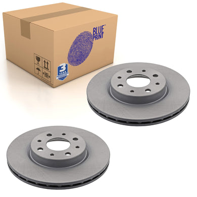 Pair of Front Brake Disc Fits Fiat OE 46423415 Blue Print ADL144322