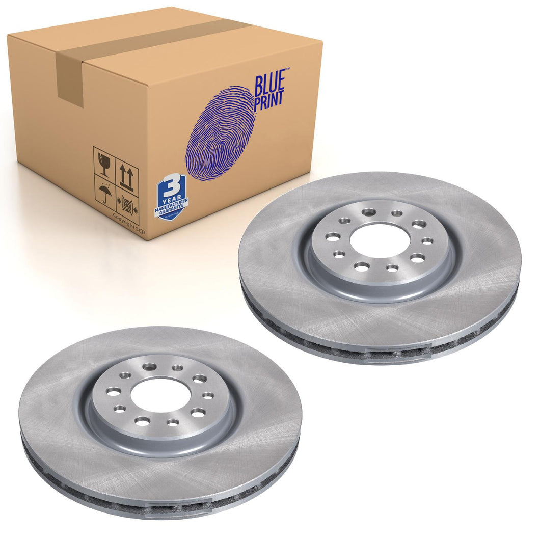 Pair of Front Brake Disc Fits Alfa Romeo OE 51760622 Blue Print ADL144324