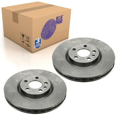 Pair of Front Brake Disc Fits Peugeot OE 4249H7 Blue Print ADL144332