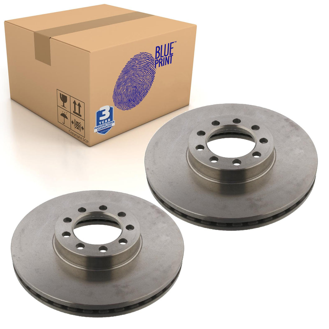 Pair of Front Brake Disc Fits Iveco Daily OE 002996122S1 Blue Print ADL144342