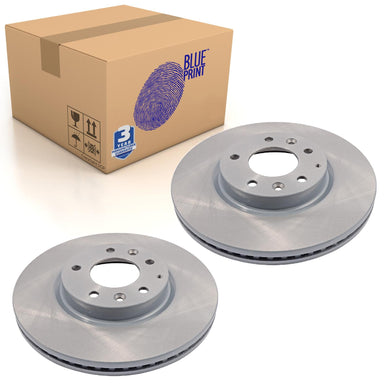 Pair of Front Brake Disc Fits Mazda Mazda6 Wagon Blue Print ADM543109