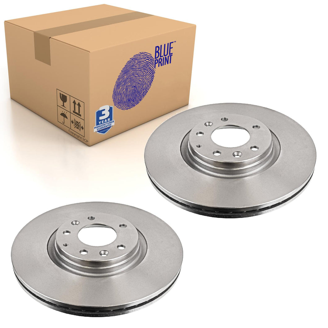 Pair of Front Brake Disc Fits Mazda Atenza GY Mazda6 GG Blue Print ADM543112